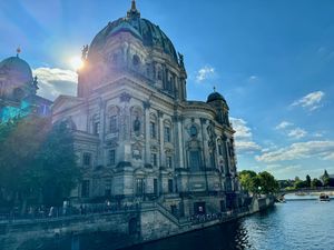 A view of the Berlin Cathedral from the bridge over the Spree River