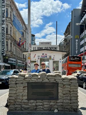 Ian and I at Checkpoint Charlie