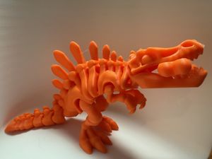 3d printed Spinosaurus skeletons (various colors)