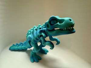 3d printed T-Rex skeletons (various colors)